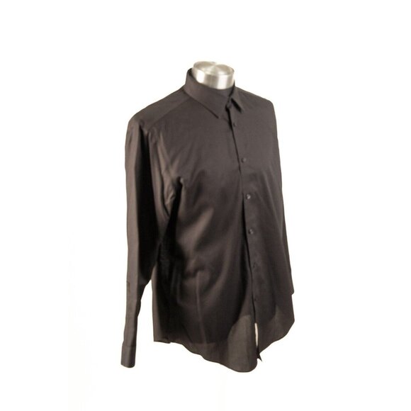 Calvin‎ Klein Mens Steel Slim-Fit Herringbone Black Size Large 16 32/33 - Picture 4 of 8